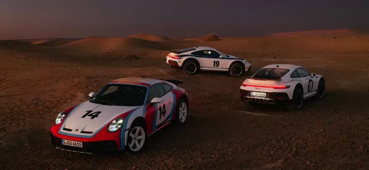 Porsche 911 Dakar w historycznym "malowaniu" z Rajdu Safari. Jest polski akcent