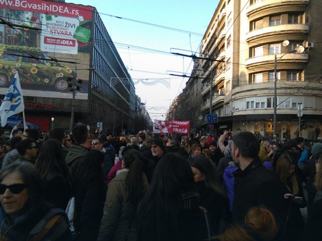 Skup ispred Beograđanke