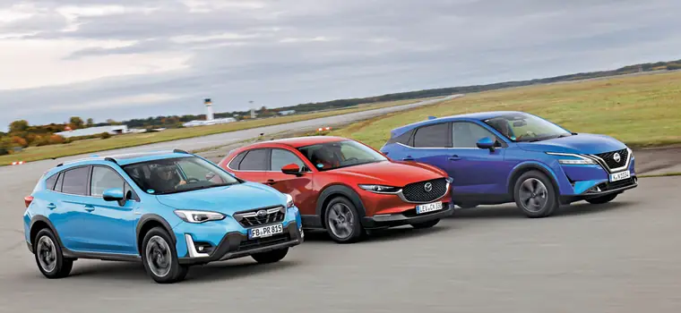 Różnorodność jest super: Mazda CX-30, Nissan Qashqai i Subaru XV