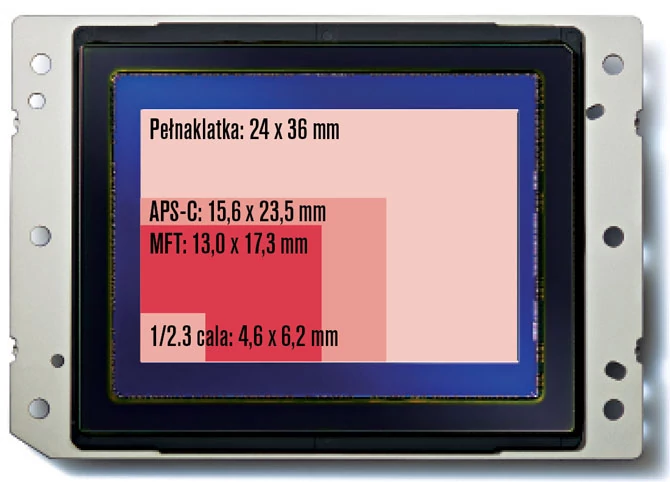 Największa różnica: matryca lustrzanki albo aparatu systemowego jest do 30 razy większa niż w aparacie kompaktowym - to zapewnia lepsze zdjęcia.