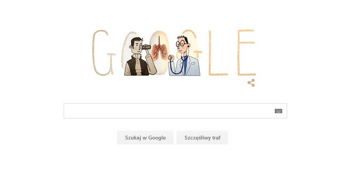 Z okazji 235. rocznicy urodzin Google przypomina o René Laennec'u. Kim on był? To francuski lekarz i osoba, która wynalazła stetoskop. Koncern z Mountain View postanowił więc uczynić Laenneca boharerem Google Doodle, czyli unikatowej wersji swojego logo.