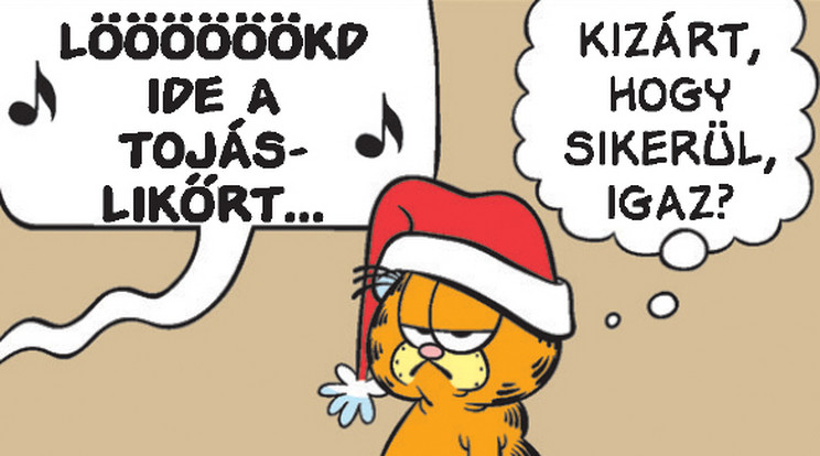 Garfield már alig bír magával