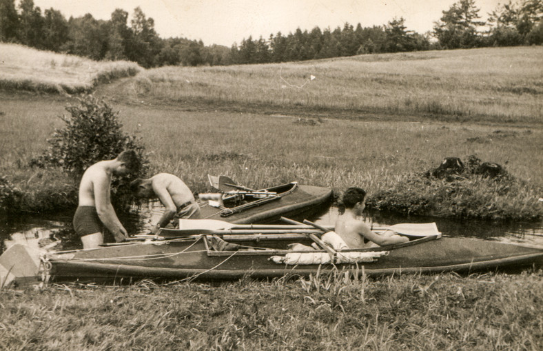 Spływ kajakowy w latach 60. XX w., Augustów