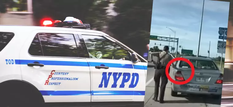 Dlaczego policjant podczas kontroli kładzie rękę na tylną lampę auta?