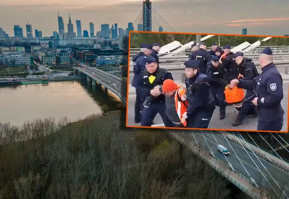 Aktywiści usunięci z mostu przez policję. "Skończyło się po kilku minutach"