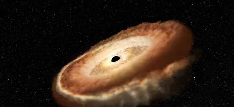 Teleskop Hubble'a odkrył czarną dziurę, która zmieniła gwiazdę w "gazowego pączka"