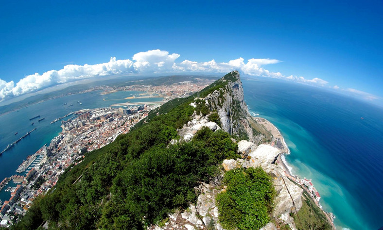 Gibraltar, widok na północ ze Skały Gibraltarskiej