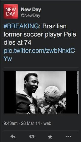 CNN "uśmierciła" legendę piłki nożnej"