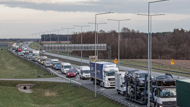 Przedświąteczne korki na A2 pod Poznaniem