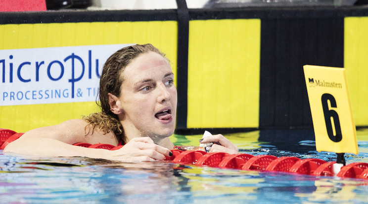 Hosszú Katinka a 100 méter hát és a 400 m vegyes után 200 m háton is első lett a rövid pályás úszó-Európa-bajnokságon /Fotó: MTI