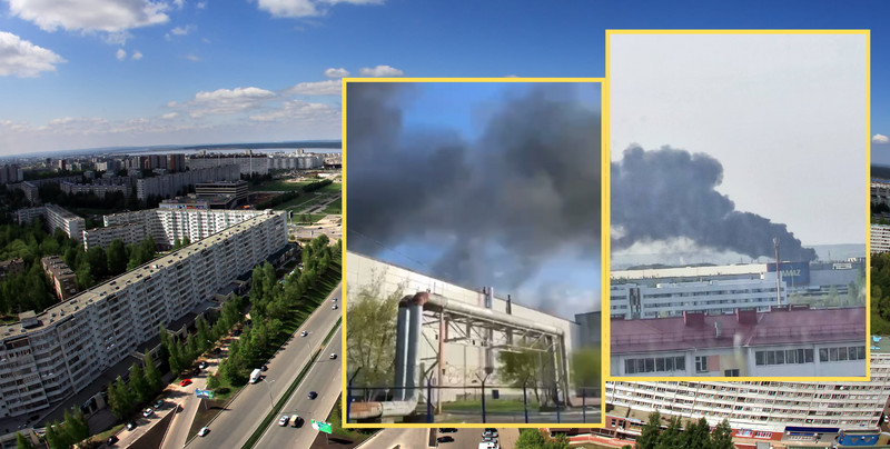 Pożar w ważnej rosyjskiej fabryce. Czarny dym nad miastem