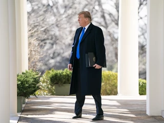 Donald Trump, prezydent USA. Waszyngton, 15 lutego 2019 r.