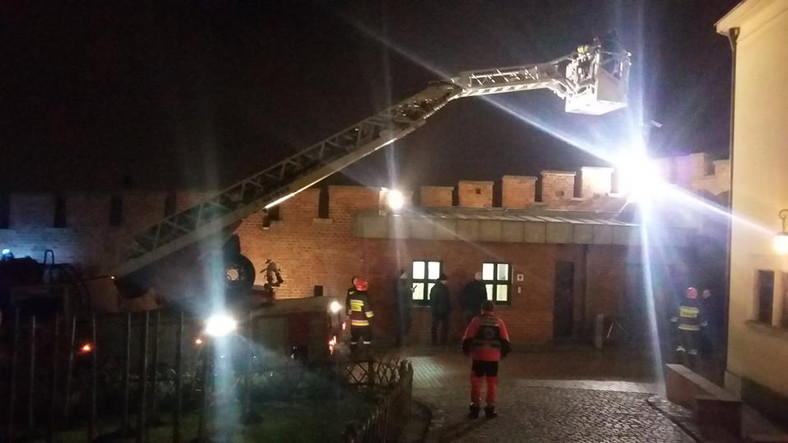 Interwencja straży pożarnej na Wawelu
