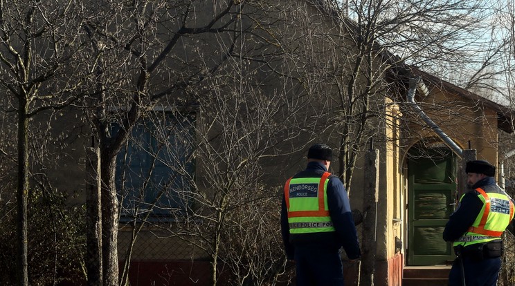 A gyilkossággal gyanúsított férfit visszavitték a rendőrök a tett helyszínére /Fotó: Weber Zsolt