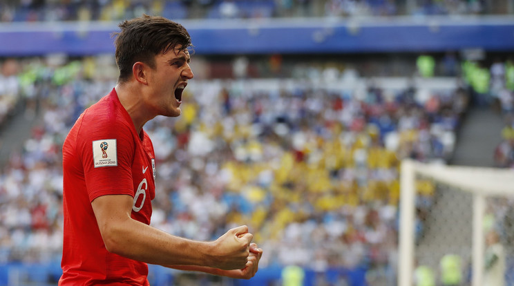 Harry Maguire gólöröme /Fotó: MTI/AP/Francisco Seco