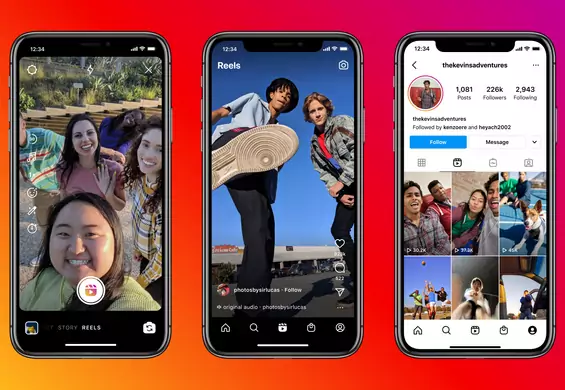 Instagram i Facebook wprowadzają Rolki. Dodasz muzykę i etykiety do swoich relacji 