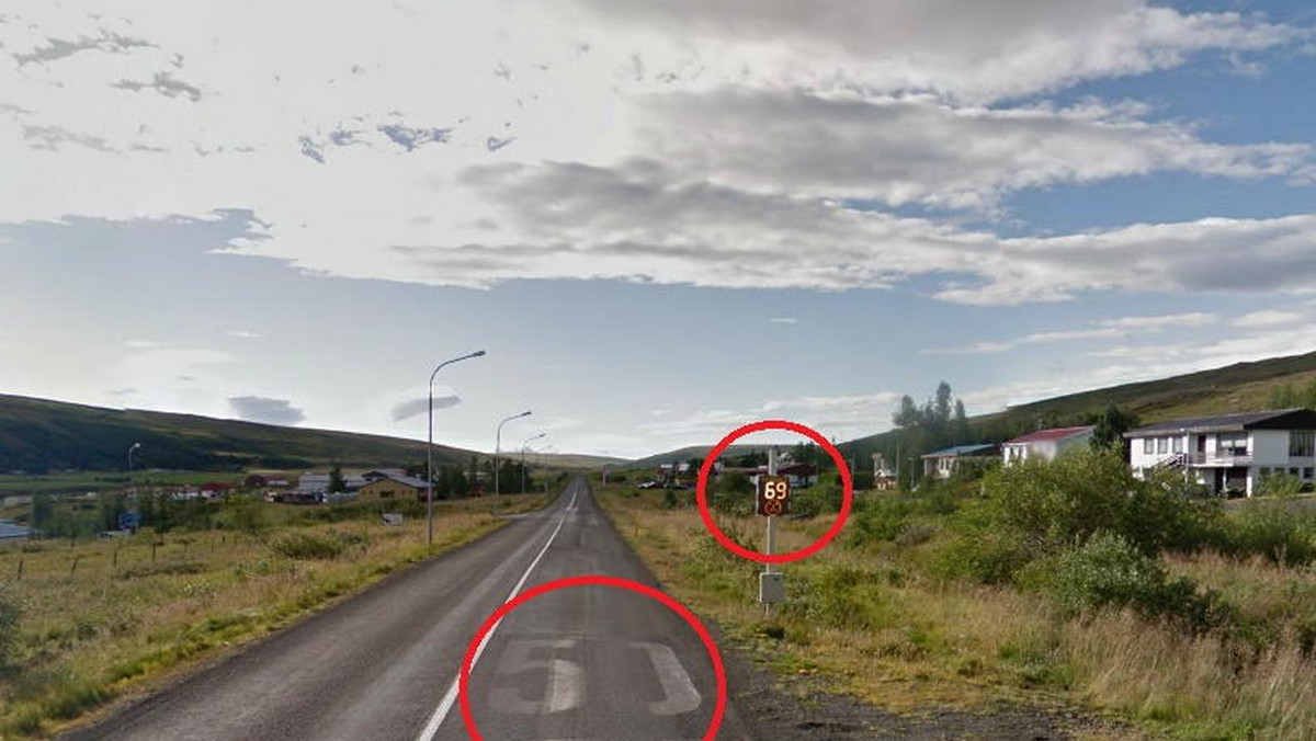 Kierowca, który w ramach projektu Google Street View fotografował drogi na Islandii, przyłapał się na gorącym uczynku, robiąc zdjęcie w momencie przekraczania prędkości - podała w poniedziałek agencja AFP.