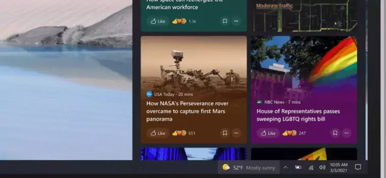 Windows 10 otrzyma aktualności na pasku zadań. Microsoft ujawnia zmiany