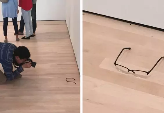 Położył okulary na podłodze muzeum. Ludzie myśleli, że to dzieło sztuki