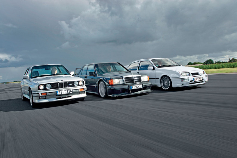 BMW M3 kontra Mercedes 190 E 2.5-16 Evo II i Ford Sierra Cosworth