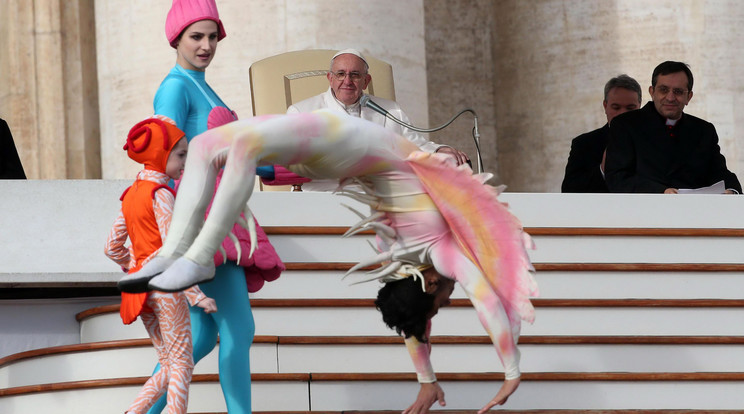 Cirkusz a Pápai audiencián - Fotó: MTI