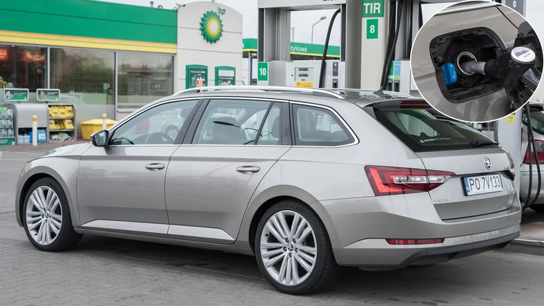 Diesel 2.0 TDI jest oszczędny - na trasie łatwo osiągnąć wynik 5,5 l/100 km. Obok wlewu paliwa wygodny króciec do tankowania Ad Blue.