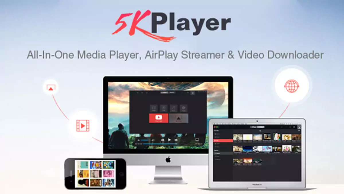 Pobierz Free 5KPlayer: świetny odtwarzacz filmów HD i muzyki dla Windows (10) i Mac