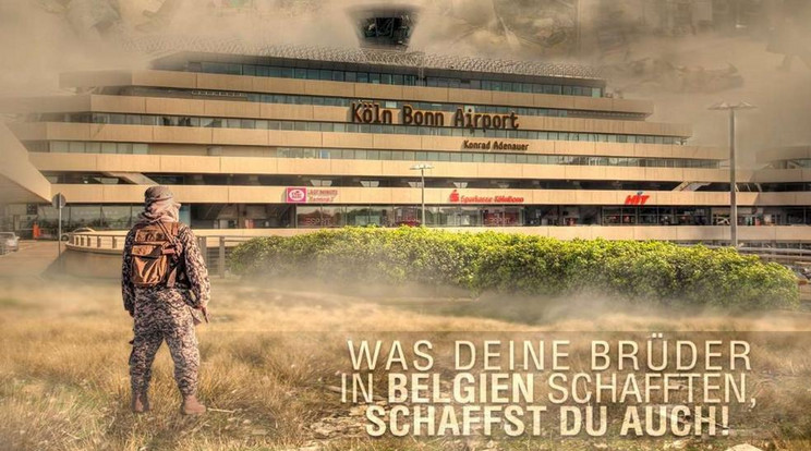 "Te is meg tudod tenni azt, amit testvéreid megtettek Belgiumban" - olvasható németül a képen