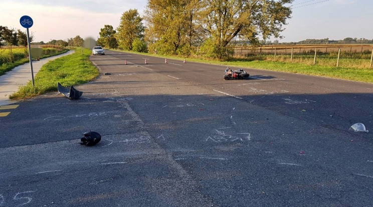 Halálos baleset történt Bezenye közelében /Fotó: police.hu