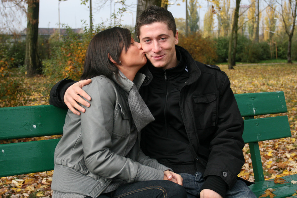 Robert Lewandowski i Anna Stachurska