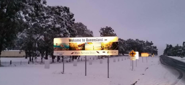 Tropikalna Australia obudziła się… pod śniegiem