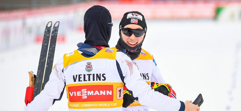 PŚ w kombinacji: Norwegowie Graabak i Riiber wygrali sprint drużynowy