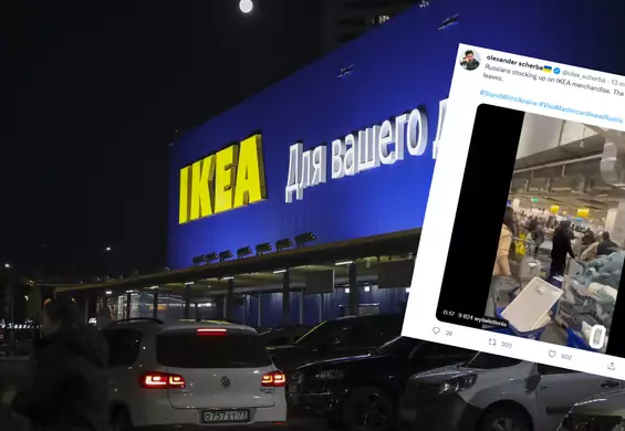 Gigantyczne kolejki w sklepach IKEA w Rosji. Ostatnia szansa na zakupy [WIDEO]