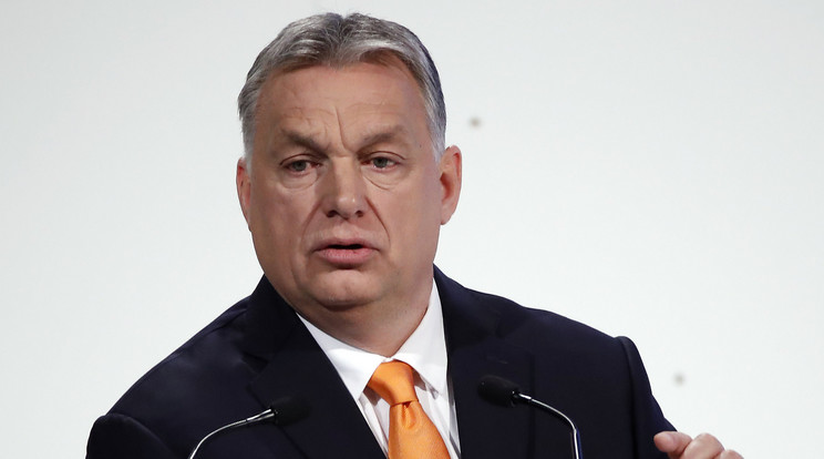 Orbán Viktor miniszterelnök beszél a Mathias Corvinus Collegium (MCC) háromnapos migrációs konferenciáján Budapesten, a Várkert Bazárban / Fotó: MTI Illyés Tibor