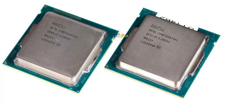 Po lewej Core i7-4770K, a po prawej Core i5-4460