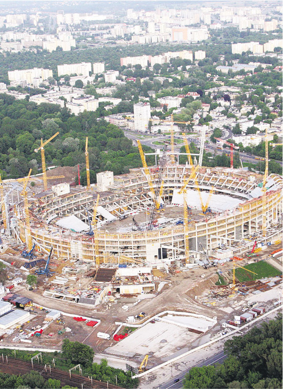 Stadion w Warszawie zostanie ukończony w połowie przyszłego roku Fot. Paweł Mamcarz/Forum