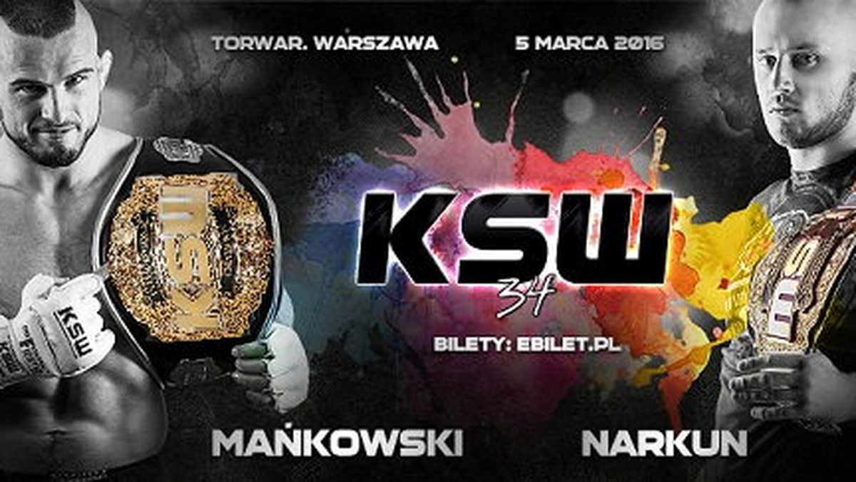 Federacja KSW informuje, że do sprzedaży trafiła ostatnia pula biletów na trybuny pierwszej gali organizacji w 2016 roku. Bilety na KSW 34, które odbędzie się 5 marca na warszawskim Torwarze, są dostępne w serwisie eBilet.pl.