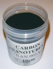 Pojemnik pełen węglowych nanorurek. Czasami mikrokonstrukcje tworzą się same, na przykład w sadzy.