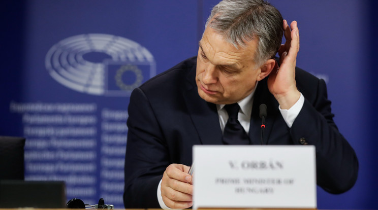 Orbán Viktor az EPP ülésén / Fotó: MTI EPP EPA STEPHANIE LECOCQ