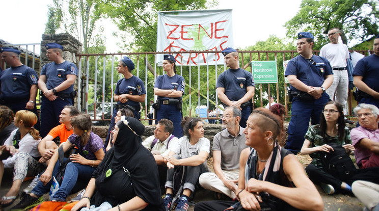 A ligetvédők szerint rákkeltő anyag kerülhetett a levegőbe /Fotó: MTI