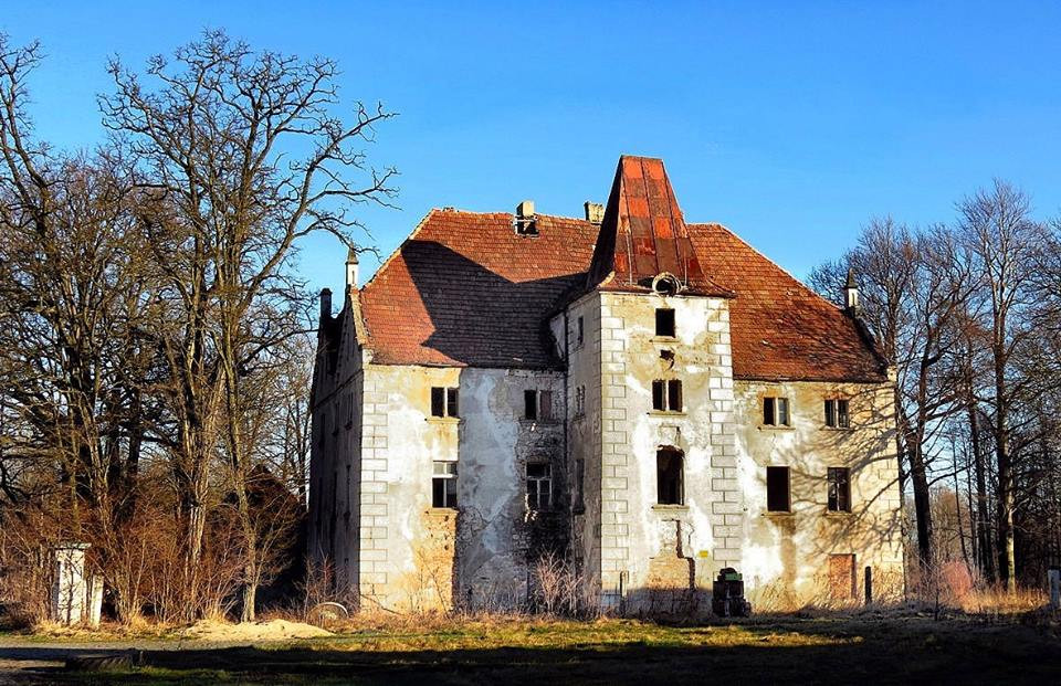 Żarki Średnie koło Zgorzelca - zrujnowany pałac i folwark