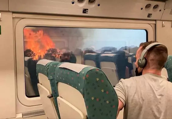Pożar w Hiszpanii doganiał pociąg. Pasażerowie znaleźli się "w piekielnej sytuacji"