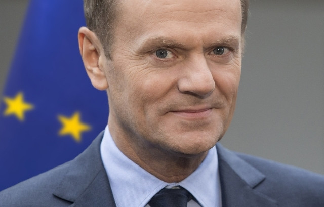 Donald Tusk, szef Rady Europejskiej. Bruksela, 2014