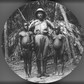 Kazimierz Nowak w Lesie Równikowym Ituri z członkami plemienia Mbuti - rok 1937, Uganda
