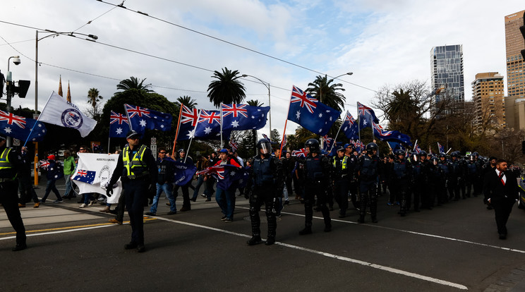 Ausztrál tüntetők /Fotó: AFP
