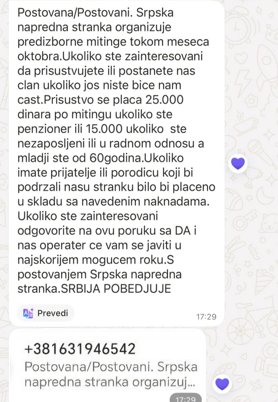 Lažni Viber osumnjičenog