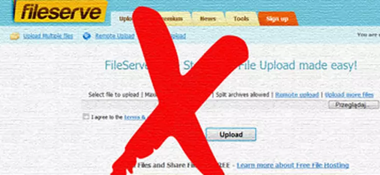 Fileserve cenzuruje się samo. Leży kolejny serwis z plikami