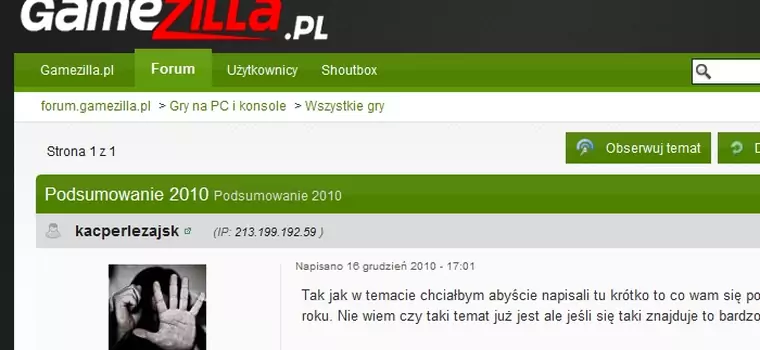 Wasze podsumowanie roku