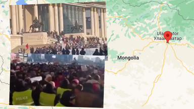 Dantejskie sceny w Mongolii. Tłum szturmuje siedzibę rządu