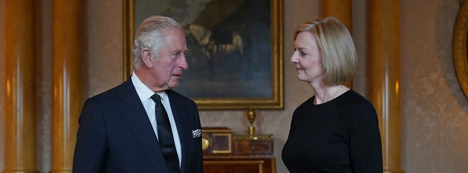 Król Karol III i premierka UK Liz Truss